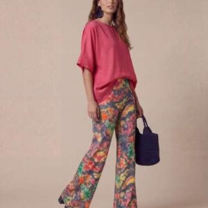 Pantalón Náyade Denim estampado de Parole Italy