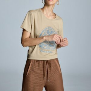 Camiseta beige Roots of Balance de Alba Conde