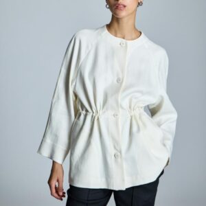 Chaqueta cruda fruncida de Alba Conde