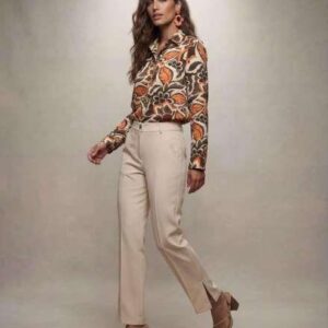 Pantalón Recto Marfil de Parole