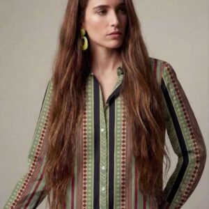 Camisa Bambú Marino estampada de Parole Italy