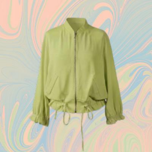 Bomber fluida de Parole en color verde pistacho