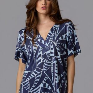 Blusa JADE azul estampada