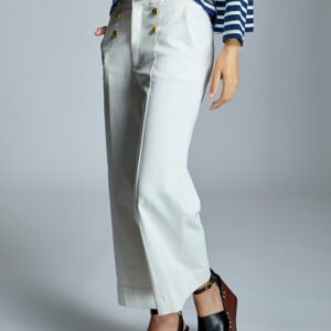 Jeans Culotte Blanco Alba Conde Mujer