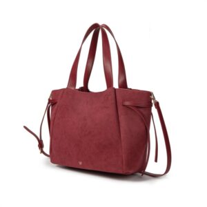 Bolso Cabas Isolde Borgoña Elegante y Ligero
