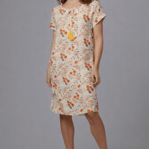 Vestido estampado mujer Amapola con lazada y bolsillos