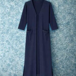 Chaqueta larga con aberturas laterales para mujer