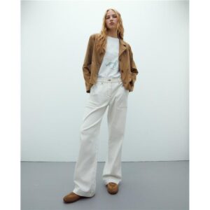 Cazadora de ante mujer color camel