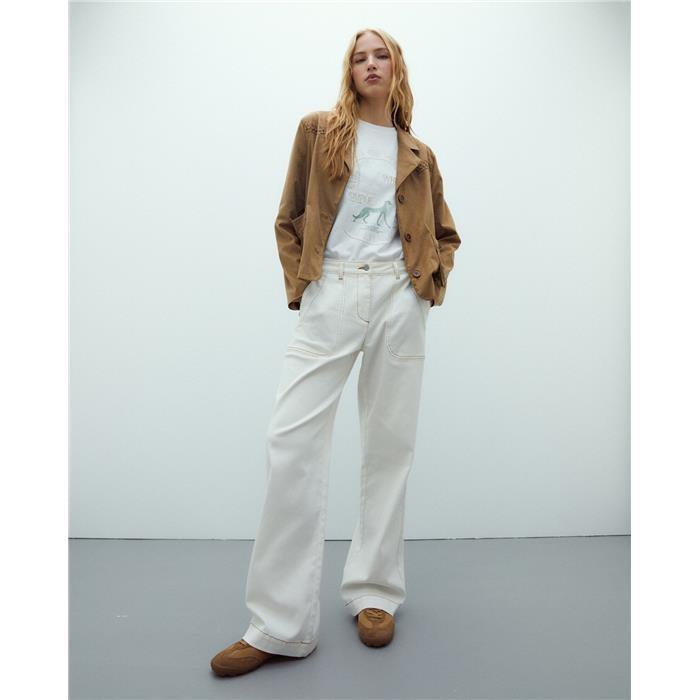 Cazadora de ante mujer color camel