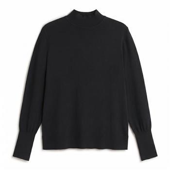Jersey negro de punto fino Andam con cuello alto
