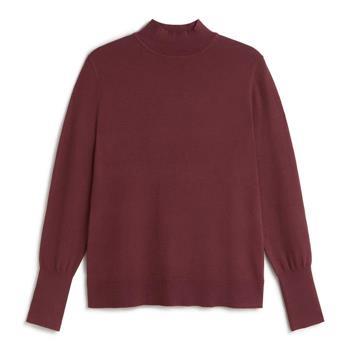 Jersey burdeos de punto fino Andam con cuello alto