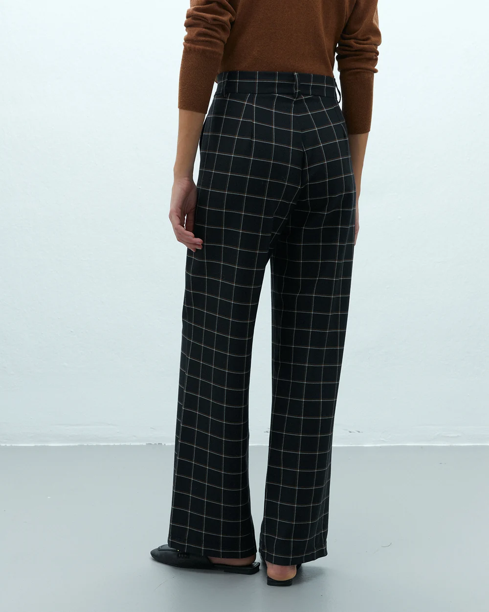 Pantalón de cuadros Andam de pernera ancha - Imagen 3