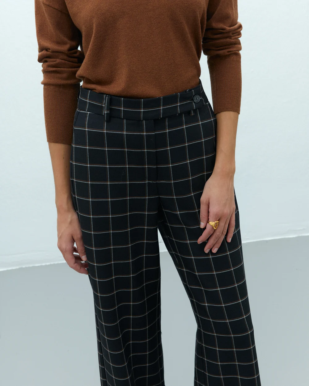 Pantalón de cuadros Andam de pernera ancha - Imagen 4