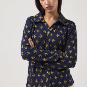 Camisa Bird azul marino con pájaros MDM