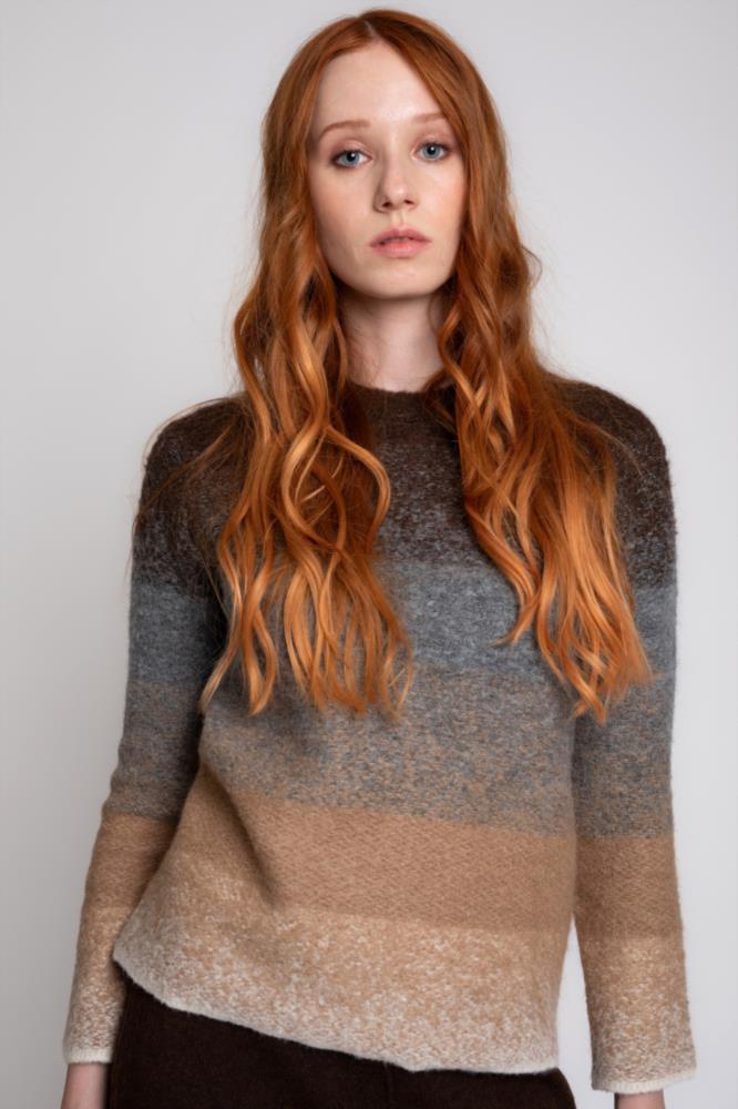 Jersey Calista de Pisonero en punto jacquard degradado