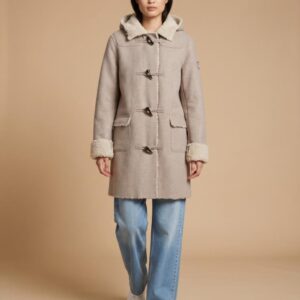 Trenca reversible BMB & Co. en tono topo con capucha