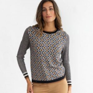 Jersey damero camel BMB & Co.