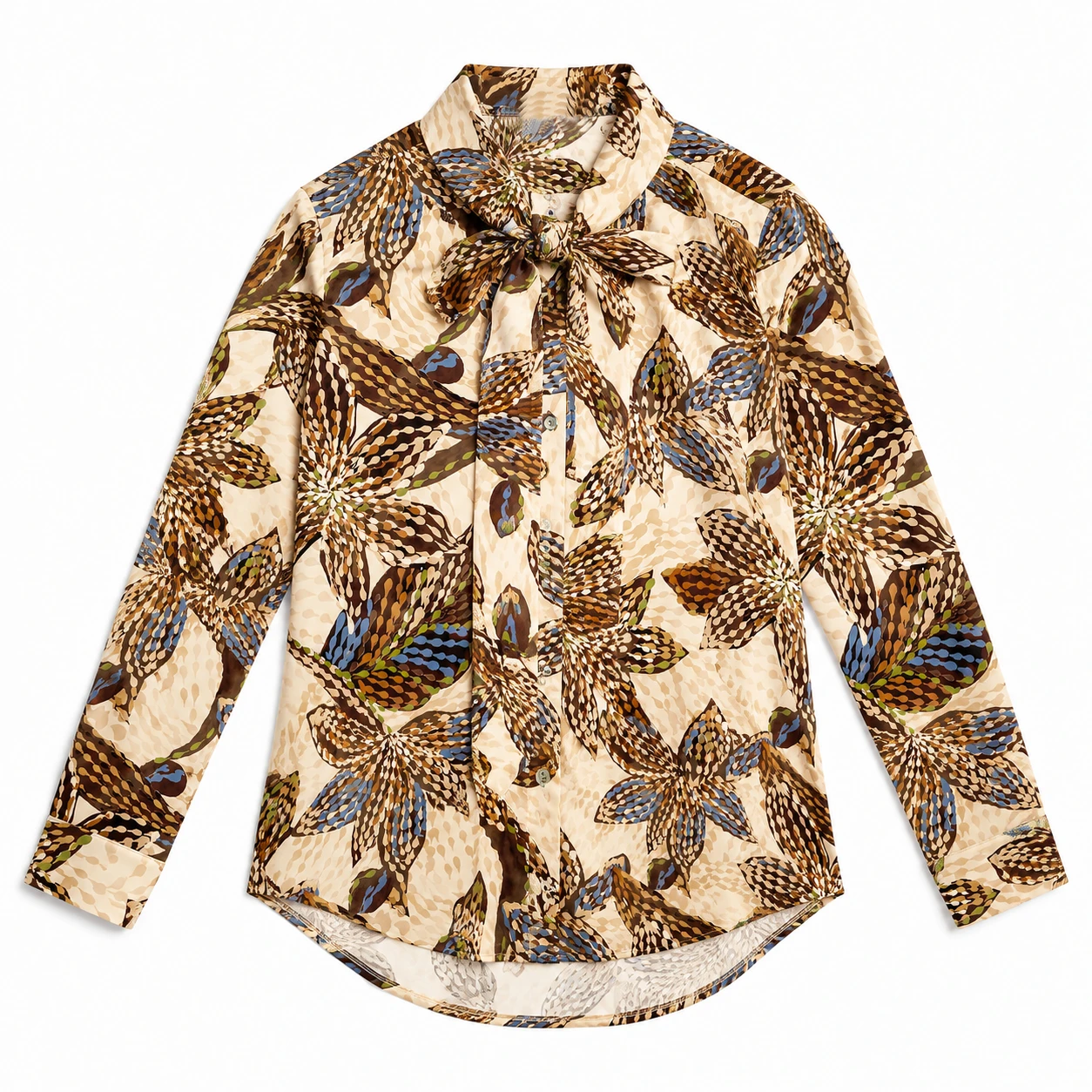 Camisa cacao con lazo - Imagen 3