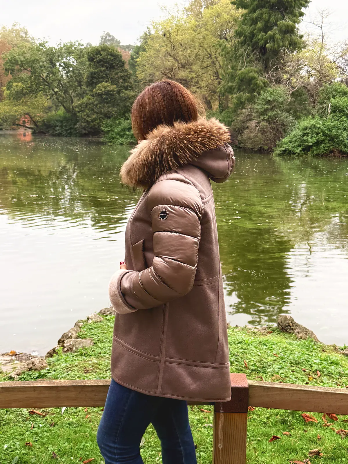 Parka Donjaz Diorella taupe con capucha - Imagen 5