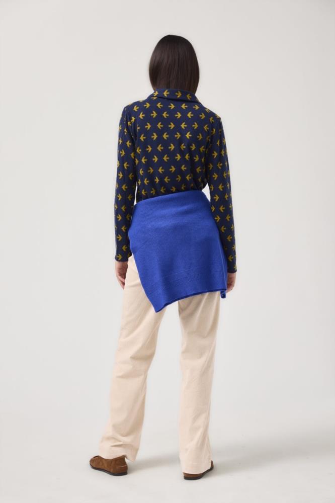 Camisa Bird azul marino con pájaros MDM - Imagen 3
